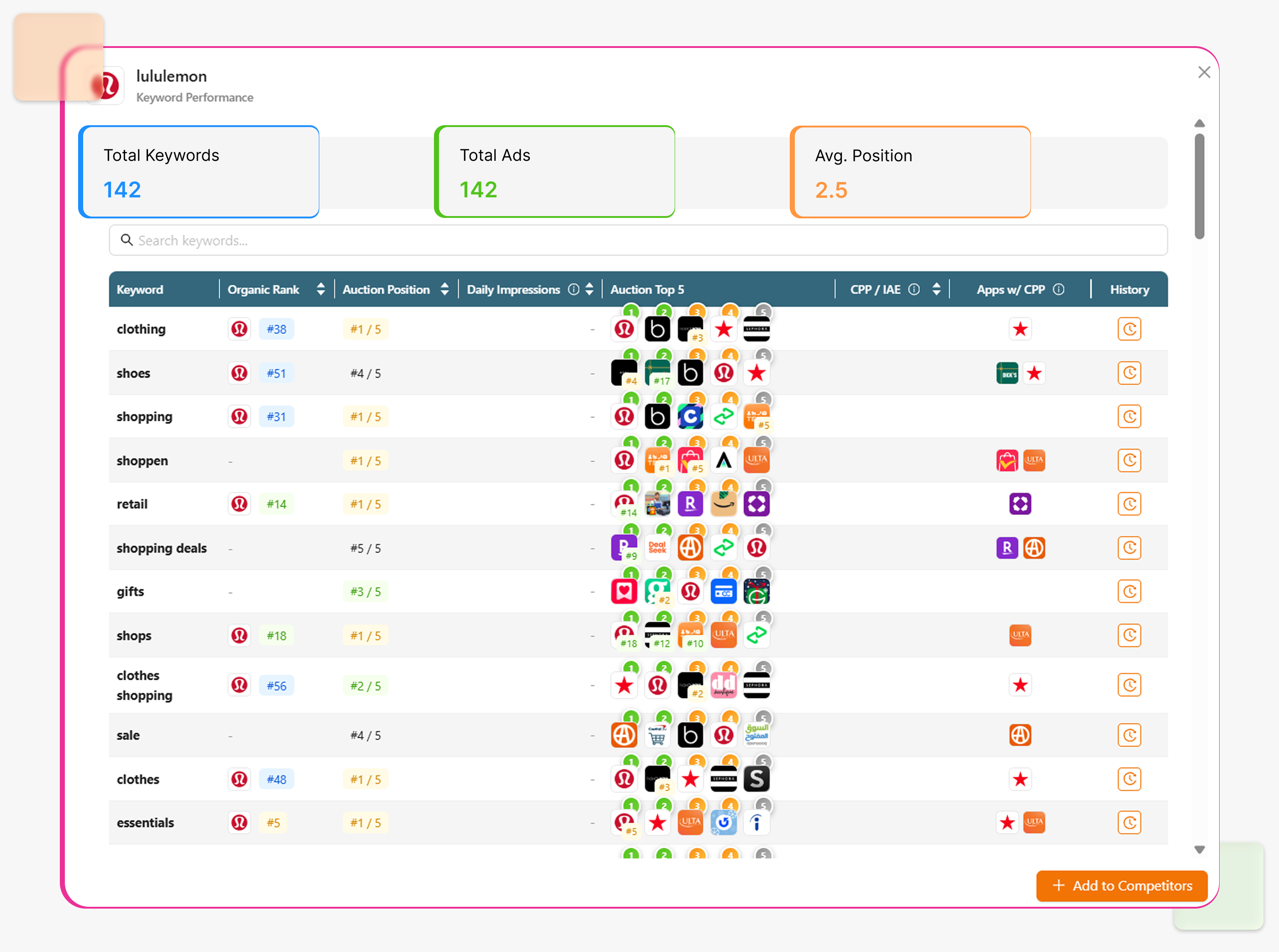 [interface] screenshot of the dashboard interface (for a ai legal tech company)